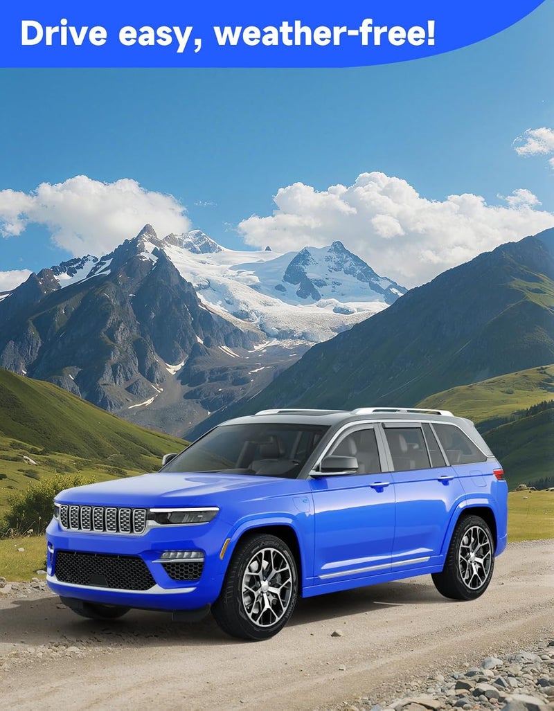 Breejoy in-Channel Window Rain Guards Fit for 2022-2025 Jeep Grand Cherokee 2-Row (Not for L 3-Row),Extra Durable Visors Vent Visors Window Deflector Vent Shades Car Accessories -4 pcs - Image 2